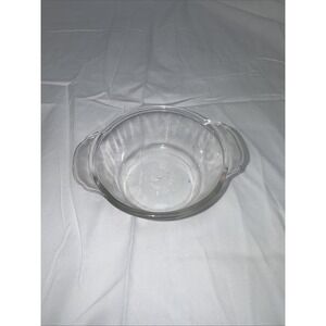 Fire King 472 Clear Glass Round Individual 8oz Casserole Dish 4 5/8" ID #11